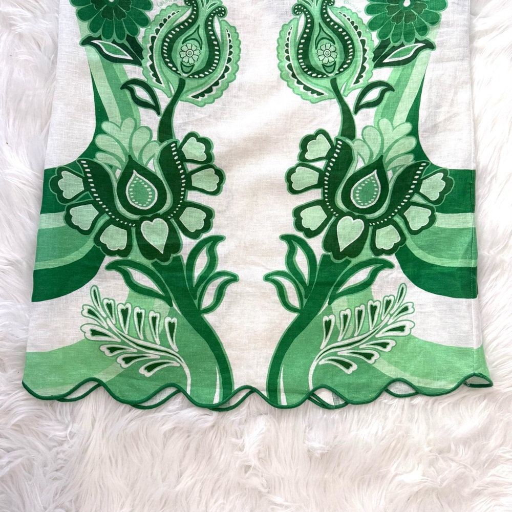 FARM Rio Color Festival Linen Midi Skirt, Green, NWT 🇧🇷 - Picture 11 of 16